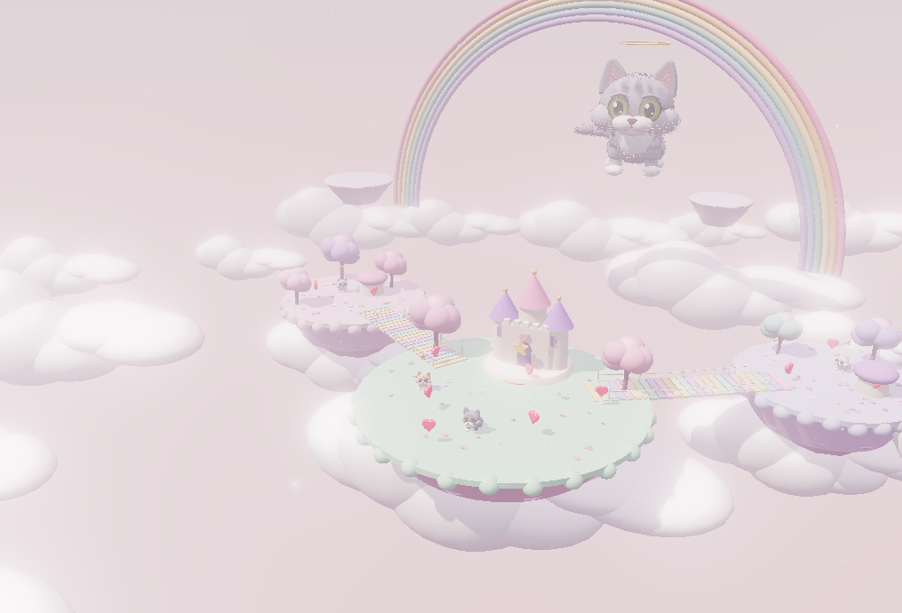 เกาะลอยฟ้า ปราสาทสีชมพู และแมวชูก้าในเกม Cloud Kingdom